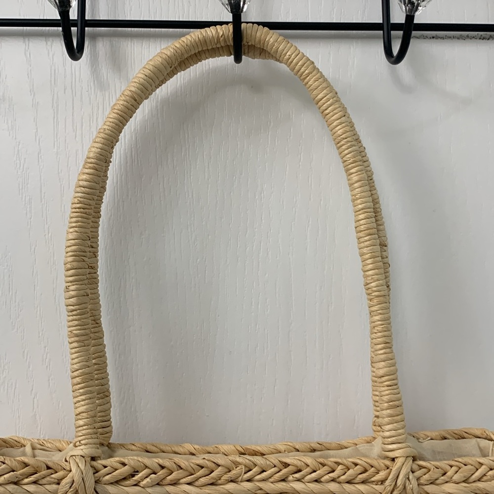 Mesh Flower Design Straw Bag - Picture 5 of 17